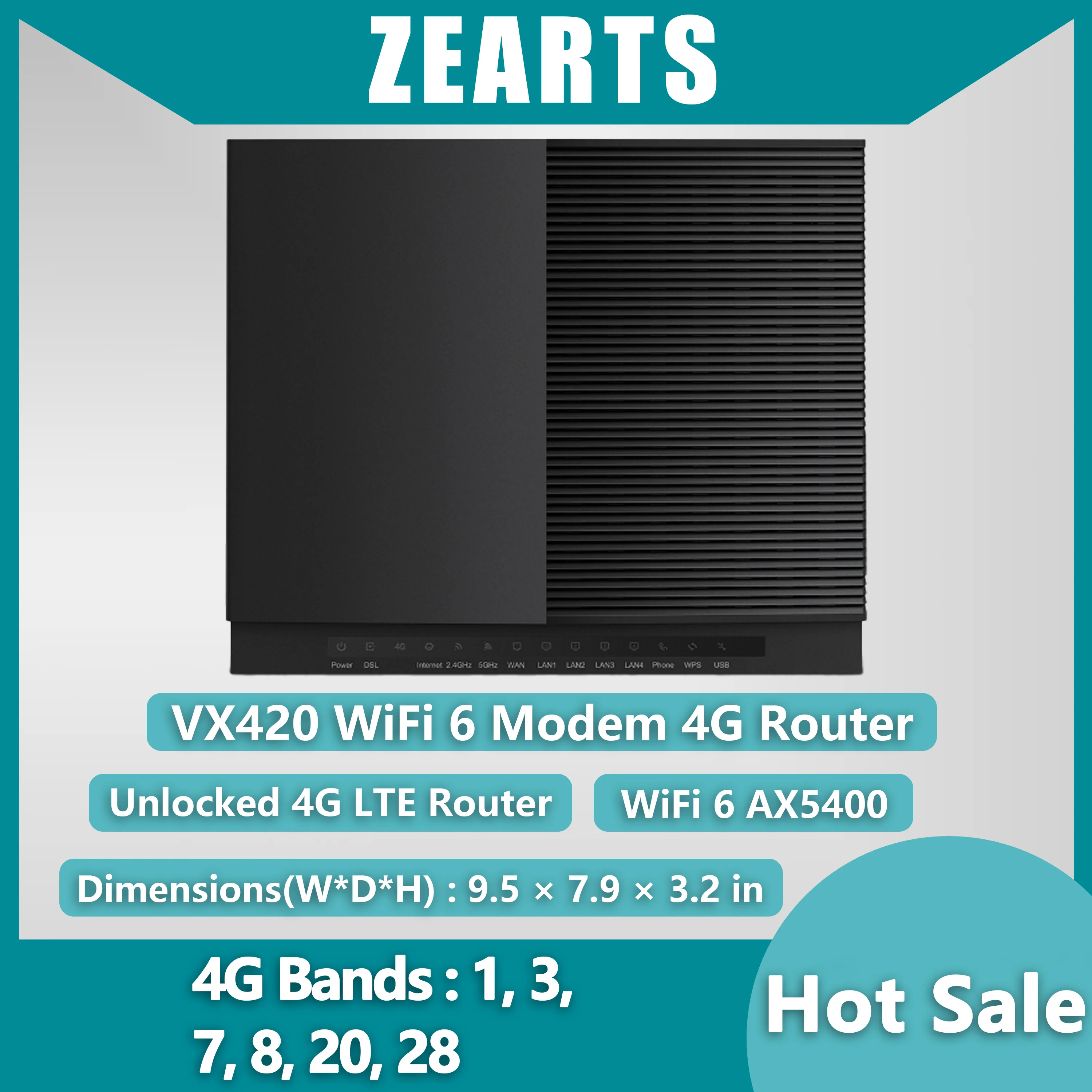 

VX420-g2h tplink AX5400 Hybrid WiFi 6 Modem 4G Router with VoIP（98%new without box have plug）