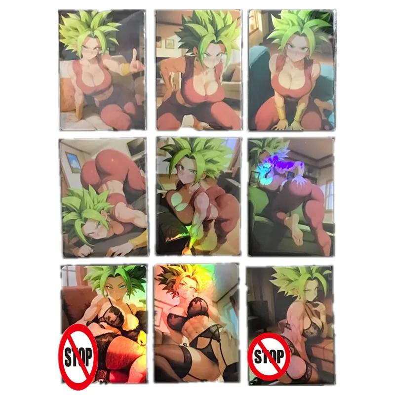 9 pçs/set clássico anime personagem sexy cartão dragon ball super kefla nu foto jogo de luta brinquedos e cartão de coleção de presente