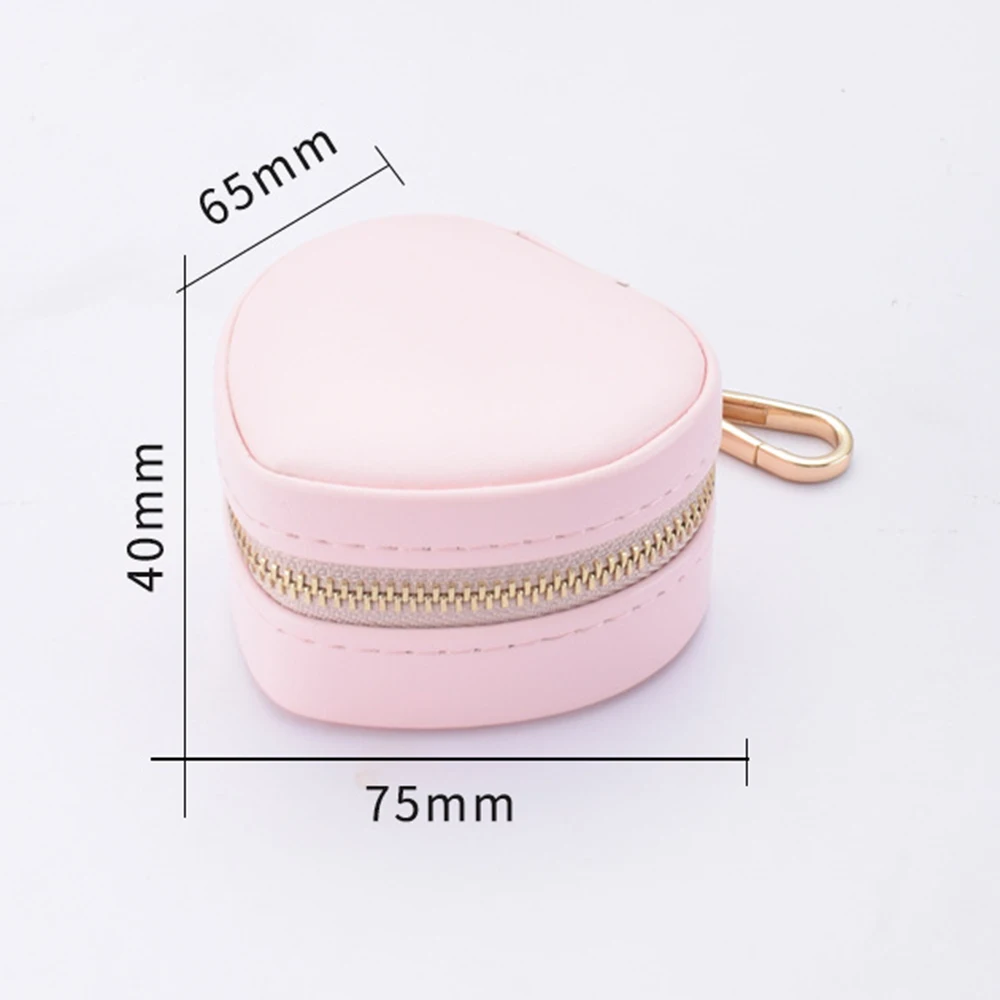 

Heart-Shaped Ring Box Jewelry Storage Box For Home Compact Portable Travel Earrings Necklace Organizer Case PU Leather Joyero