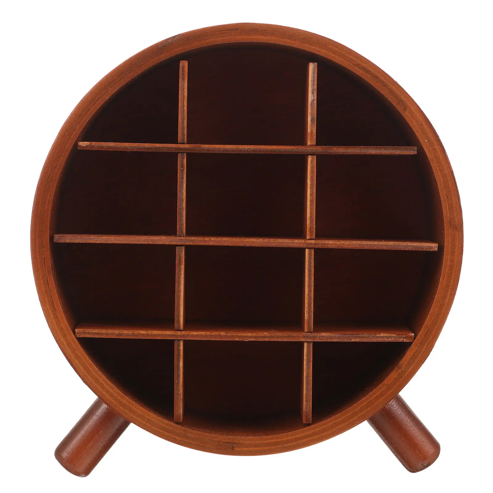 Natural Wood Lipstick Display Organizer Stand for Makeup Vanity Desk Storage Lipstick Holder Lipgloss Organizer Wooden