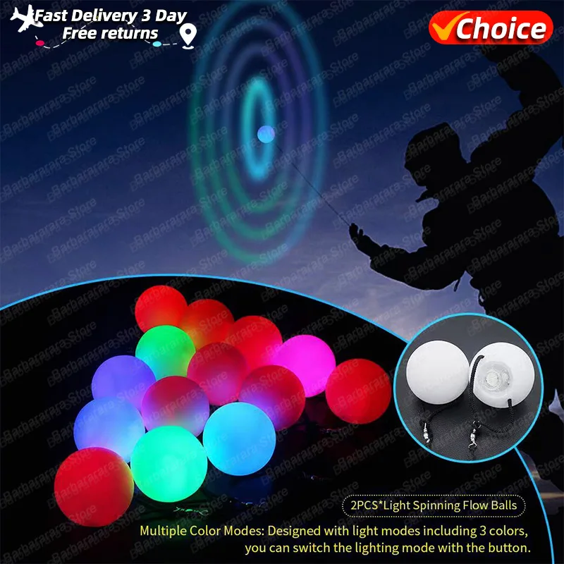 New LED Colourful Luminous Fling Ball Button Colour Changing Fitness Flash Ball Creative Juggling Ball Luminous Ball Toys