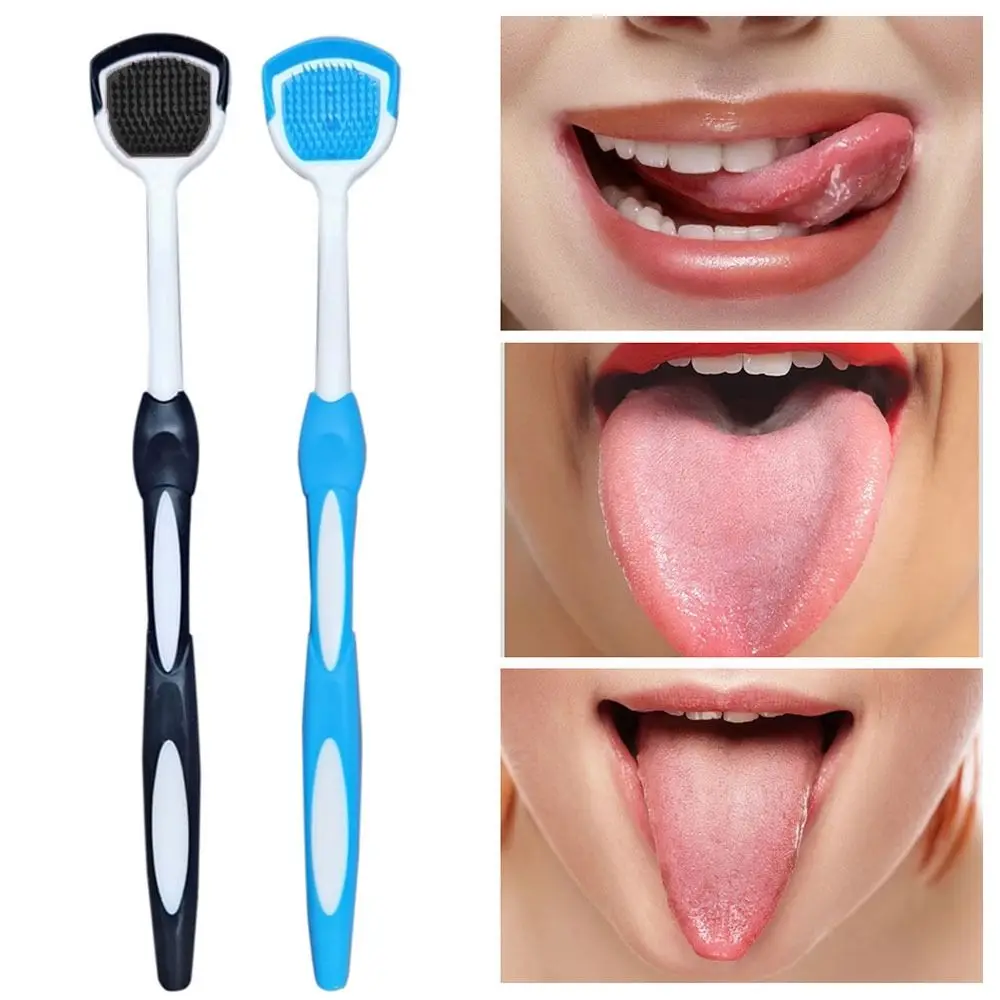 Fresh Breath High Quality Oral Hygiene Tool Food Grade Silicone Mouth Brush Tongue Scraper Tongue Brush Tongue Scraper Cleaner