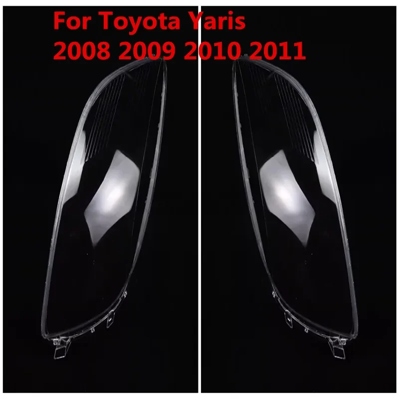 HTTCY  For Toyota Yaris 2008 2009 2010 2011 Front Left/Right Car Headlight Head Light Lamp Lens Light Cover