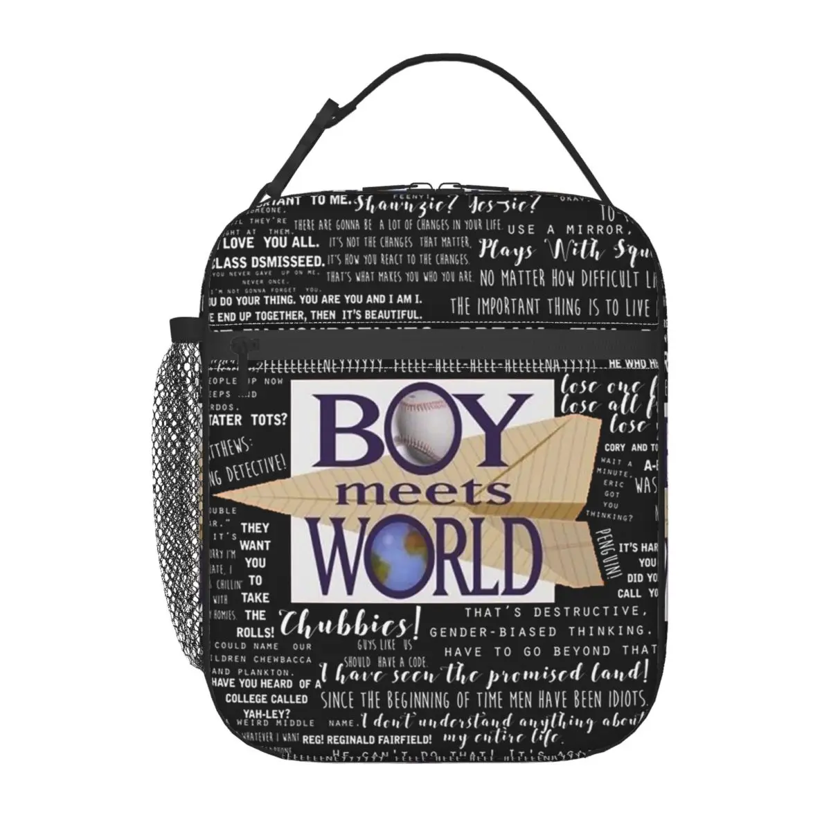 Boy Meets World Memorable Quotes Insulated Lunch Bag for Women Kids Portable Food Boxes Thermal Lunch Box Tote