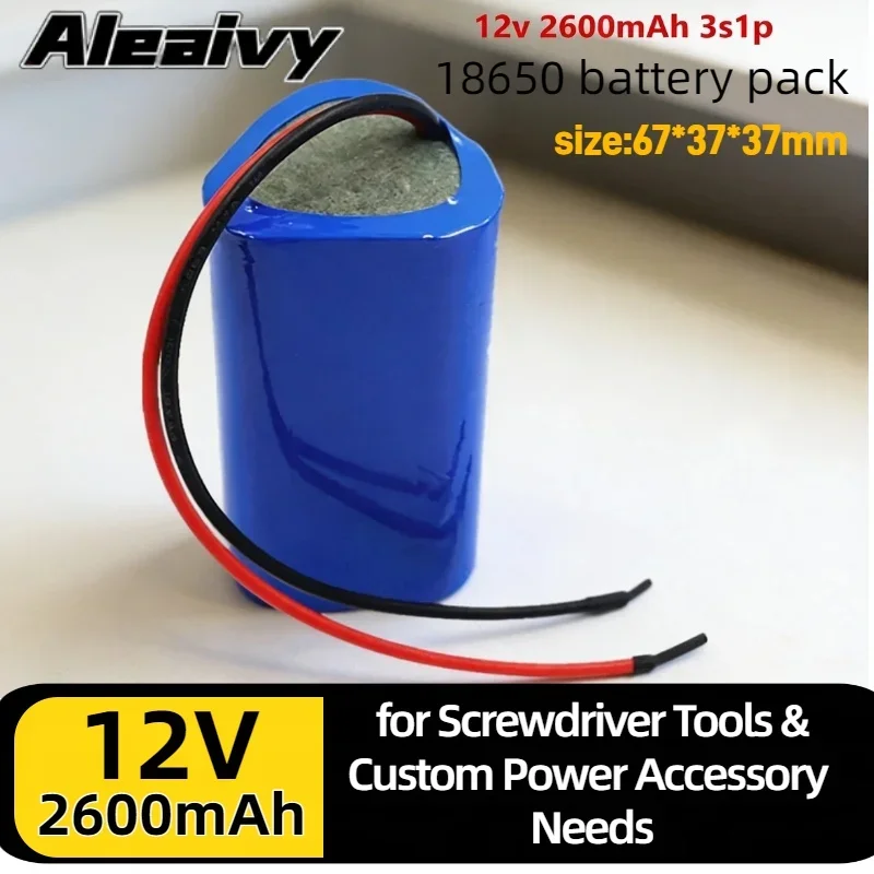 Aleaivy 3S1P Battery Pack – 12V 2600mAh 10.8V/12.6V High-Performance Replacement for Screwdriver Tool & Custom Power Needs