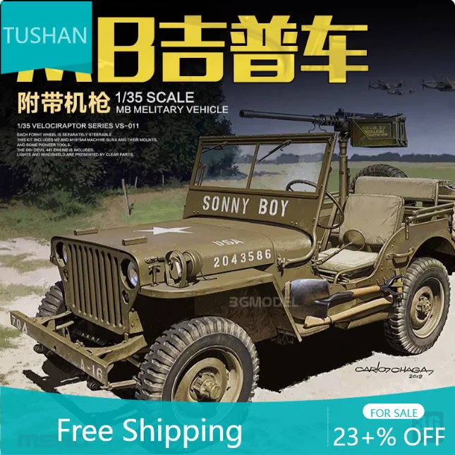 Plastic Model Tank  Assembled Model Kit 1/35 Scale VS-011 Willys MB military vehicle MENG DIY Toy Collection Gift