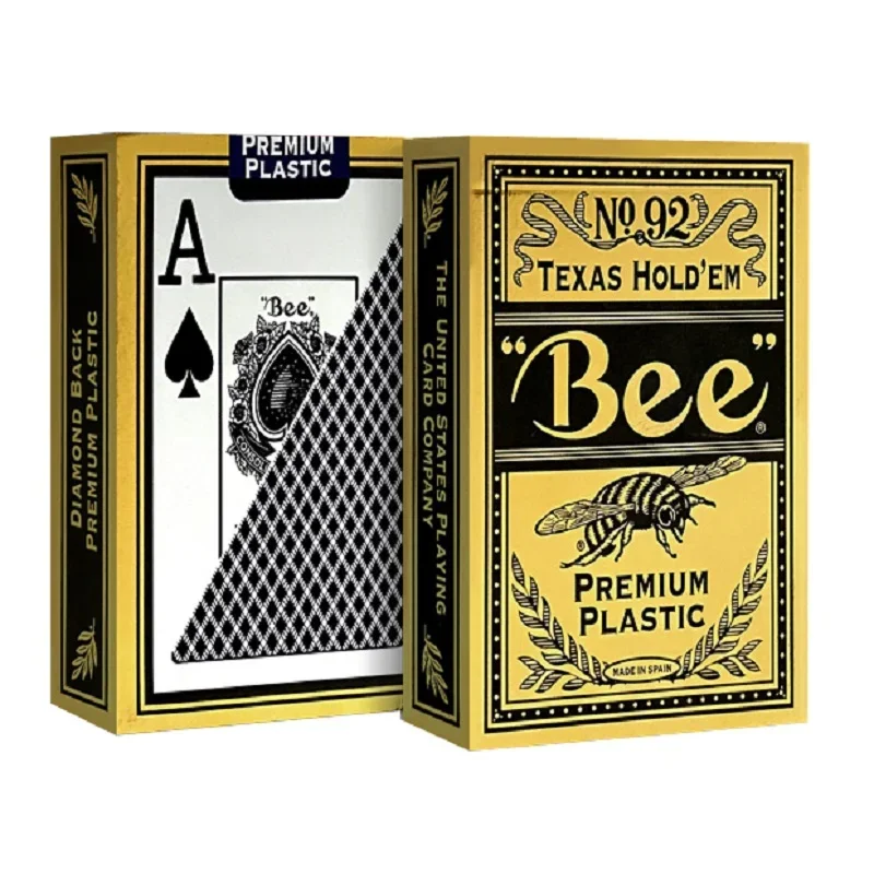 Bee Premium Plastic Playing Cards Jumbo Index Deck Waterproof Poker Entertainment