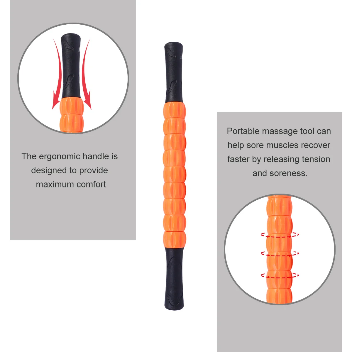 

1 шт., массажный роликовый стержень, прочный ролик для мышц для спортивной терапии, домашний тренажерный зал, миофасциальный релаксационный массажный бар