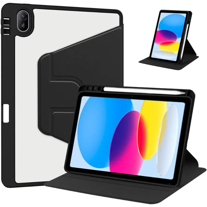 Rotating Tablet Case for iPad 11 Case 11th Generation Cover with Pencil Holder for iPad A16 2025 11'' Horizontal/Vertical Stand
