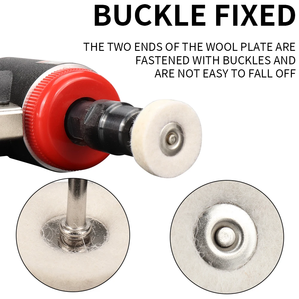 10Pcs Rotary แปรงขัดขัดขัด Buffing ล้อแปรงสำหรับโรตารี่เครื่องมือ25Mm รอบผ้าขนสัตว์อุปกรณ์เสริม