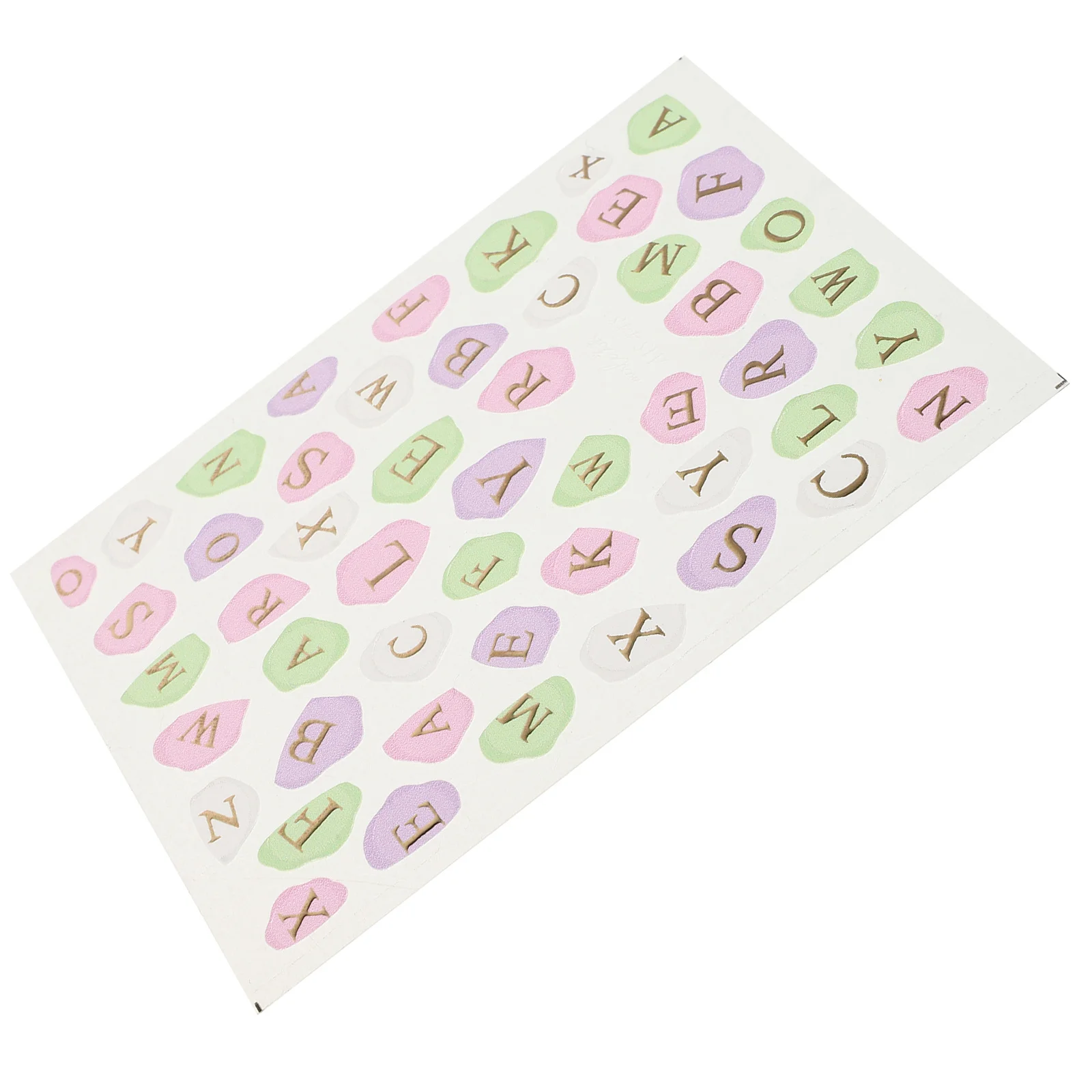 

1 Sheet Letter Stickers Alphabet Initial Design For Diy Manicure Decorative Fingernail Art Decals Self Adhesive Nail Art