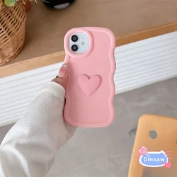 For Vivo Y100 Y200E V30E V29E Y200 X80 V30 Lite V29 V27E V25 V25E T2 Pro Phone Case Wave Love Heart Cute Candy Color Soft Cover