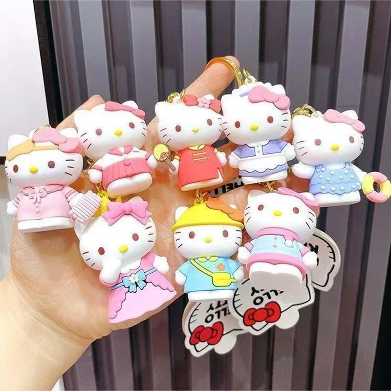 

Hello Kitty Kawaii Sanrio Keychains school bag charms, car key chain pendants