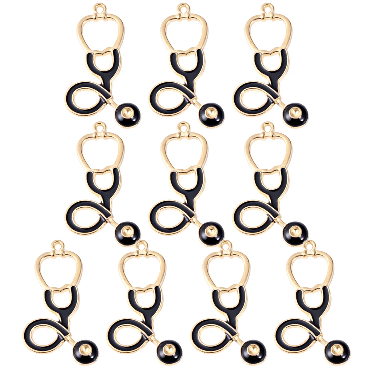 

10Pcs Stethoscope Pendant Charm Alloy Stylish DIY Jewelry Making Necklace Bracelet Gift Accessories Pendant Charm