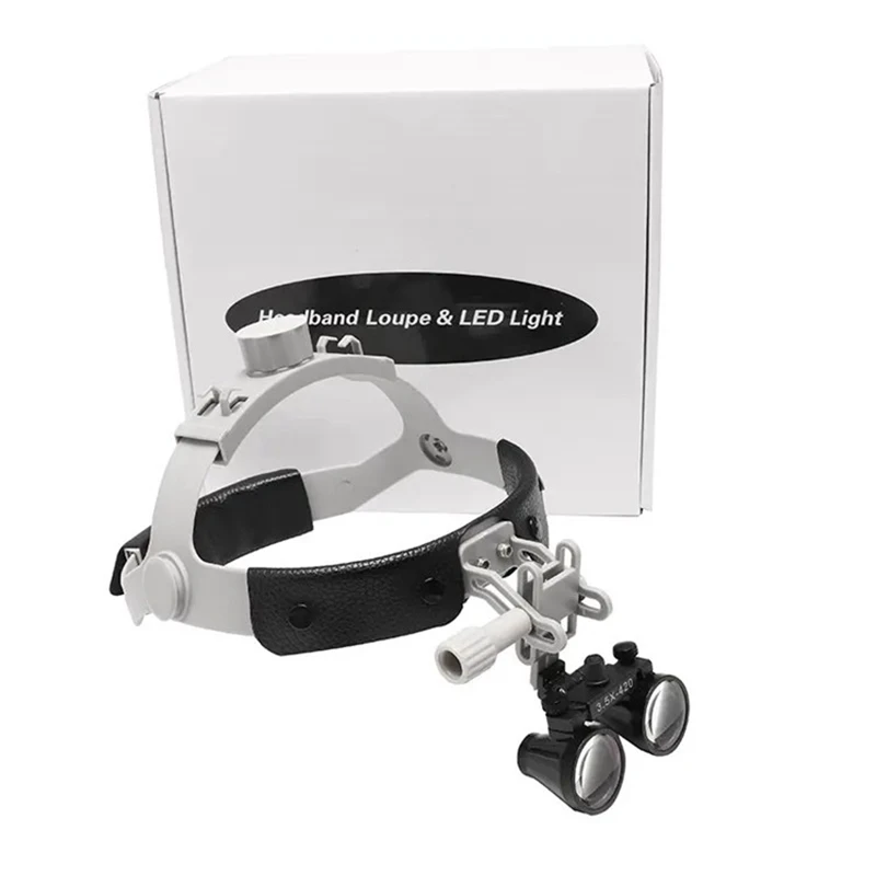 3.5X الأسنان Loupes طبيب الأسنان مجهر المكبر خفيفة للغاية خوذة الطبية عدسة مكبرة لوبا لجراحة الأسنان