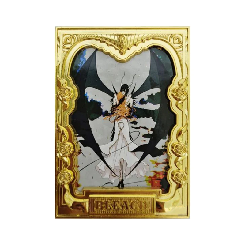 Anime BLEACH Rare Metal CP PF Refraction Foil Ulquiorra cifer Inoue Orihime Toys for boys Collectible Cards Birthday Present