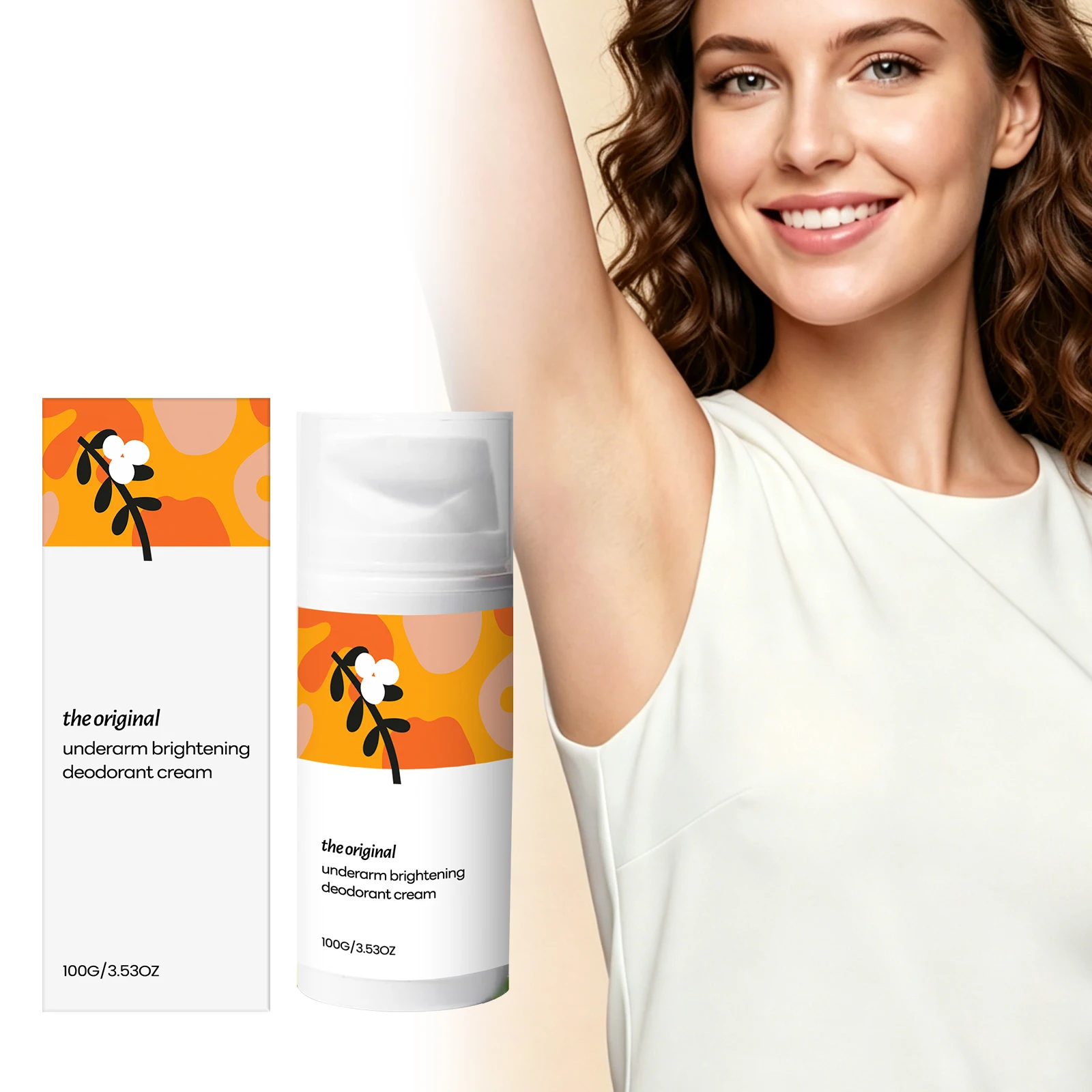 Underarm Brightening Cream, Hydrating & Softening, Gentle Silky Fast-Absorbing Radiant Glowing Smooth Body Care Lotion