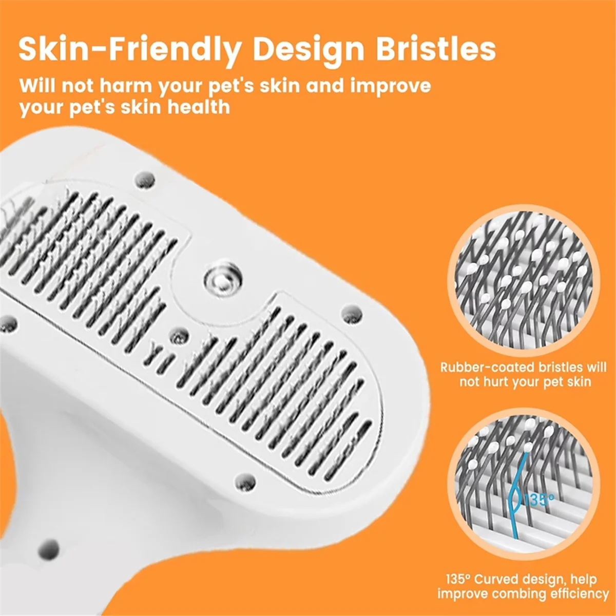 Перезаряжаемая расческа для волос домашних животных, распылитель для ухода за домашними животными, простая щетка для удаления и чистки волос одной кнопкой для домашних животных