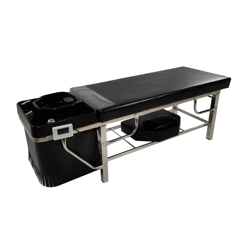 Barber shop special new stainless steel frame Thai shampoo bed full lie massage hair salon hair flush bed