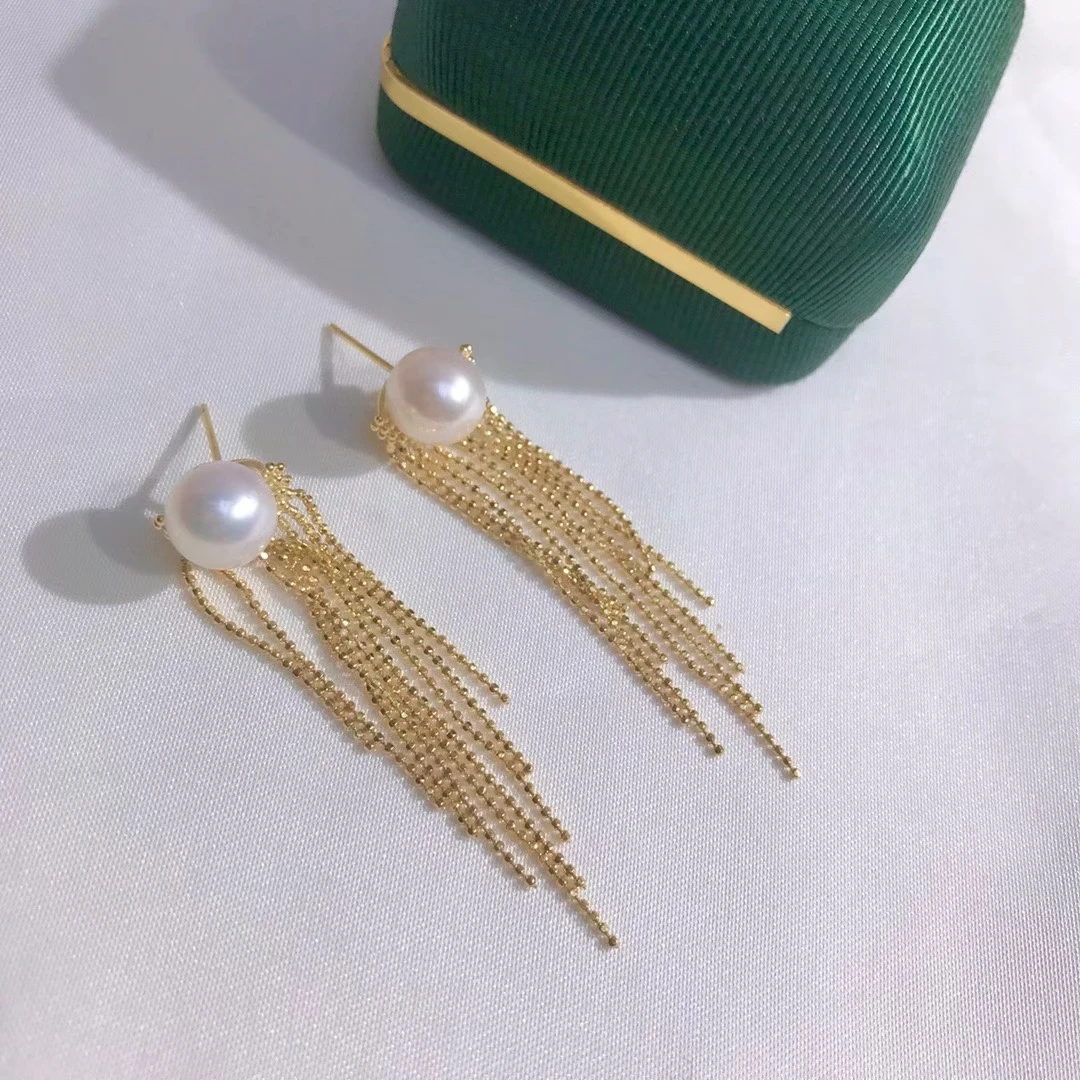 Wholesale S925 Sterling Silver Earrings Mount Findings Settings Base Mounting Parts Accessory for 9-10mm Pearls 5 pairs/lot