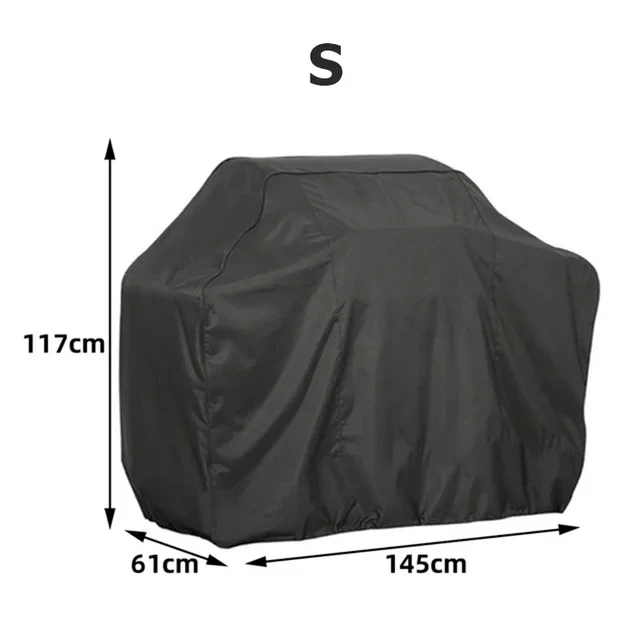 All Weather Outdoor Barbecue Grill Cover, Dust & Water Resistant Heavy Duty Charcoal BBQ Rain Cover with Various Sizes