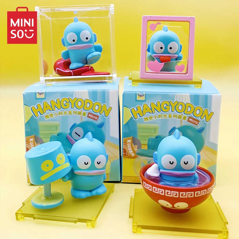 Miniso Sanrio Hangyodon Little Time Alone Series Micro Box Blind  Desktop Scene Birthday Gift Children's Toy Animated Model