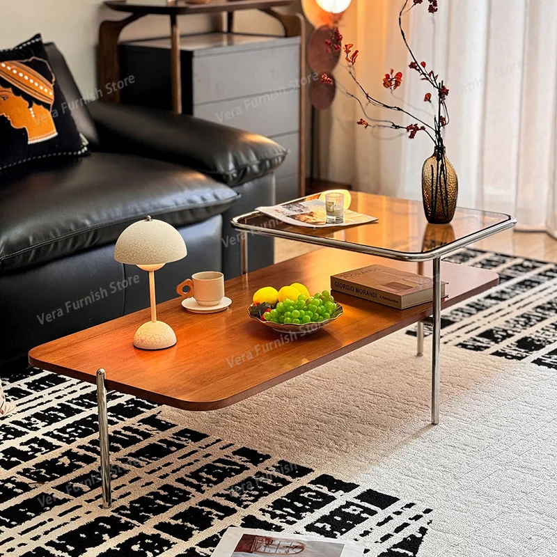 Retro Leg Metal Coffee Tables Aesthetic Unique Mid Century Italian Coffee Table Glamour Luxury Table Basse Living Room Furniture