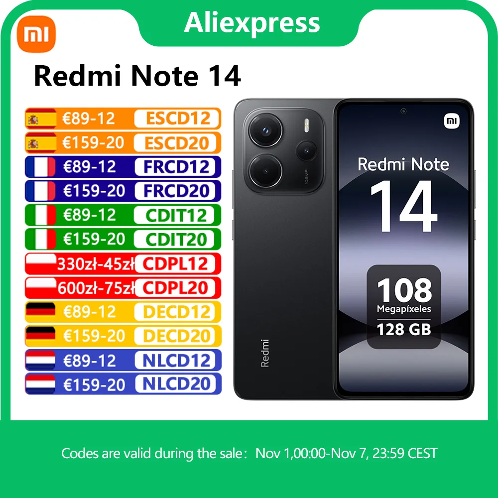 【Merk+】Wereldwijde versie Xiaomi Redmi Note 14 MediaTek Helio G99-Ultra 108MP AI 5500mAh 6,67" AMOLED 120Hz display