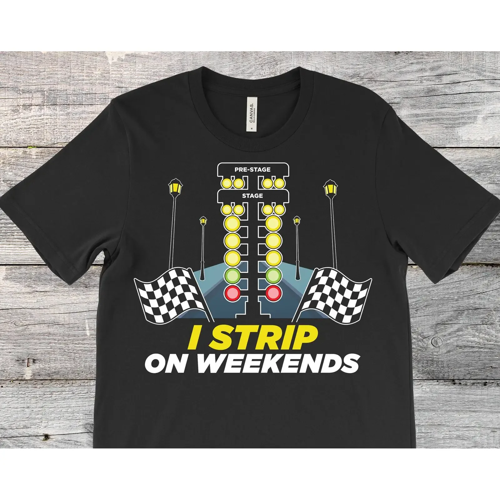 I Strip On Weekends Funny Drag Racing T Shirt Racer Driver Race Car Enthusiast Muscle Garage Father's Day vintage Washed