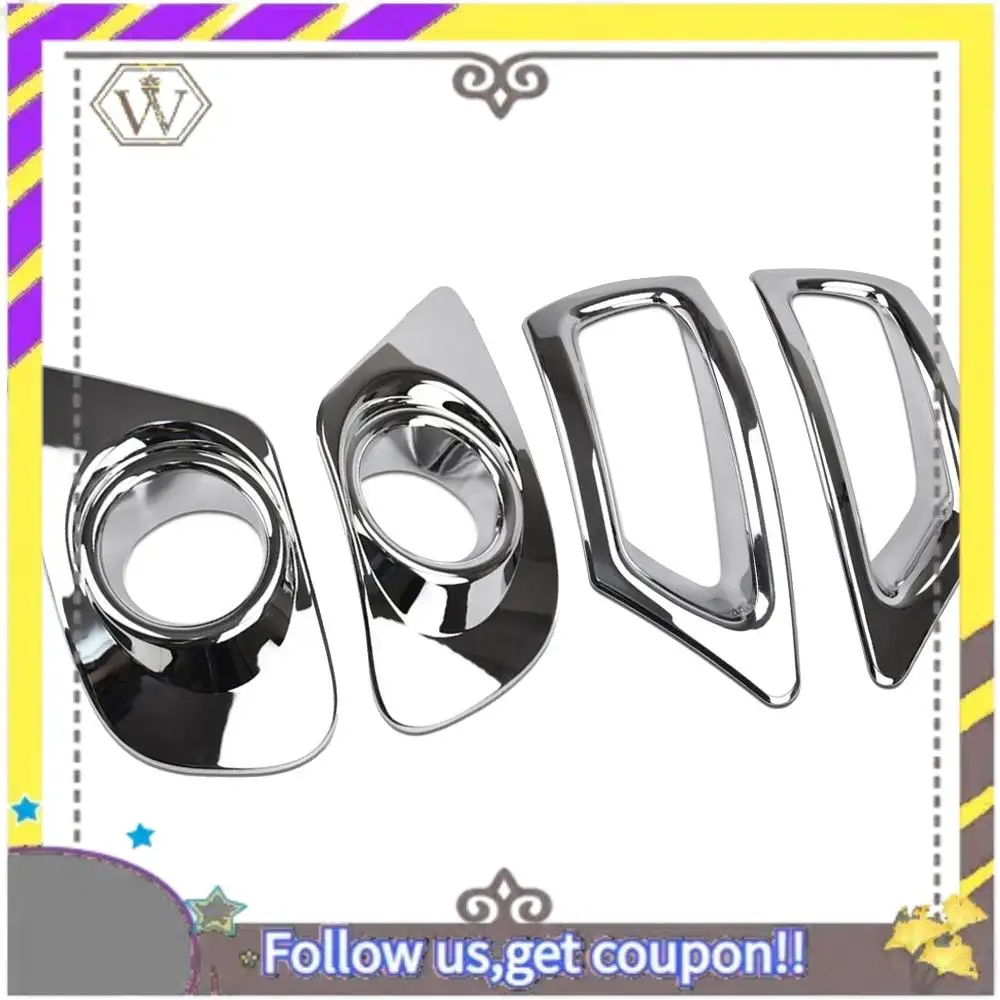 

ABXV-Car Chrome Front Rear Fog Light Covertrim For Dodge Journey Fiat Freemont 2011 - 2018