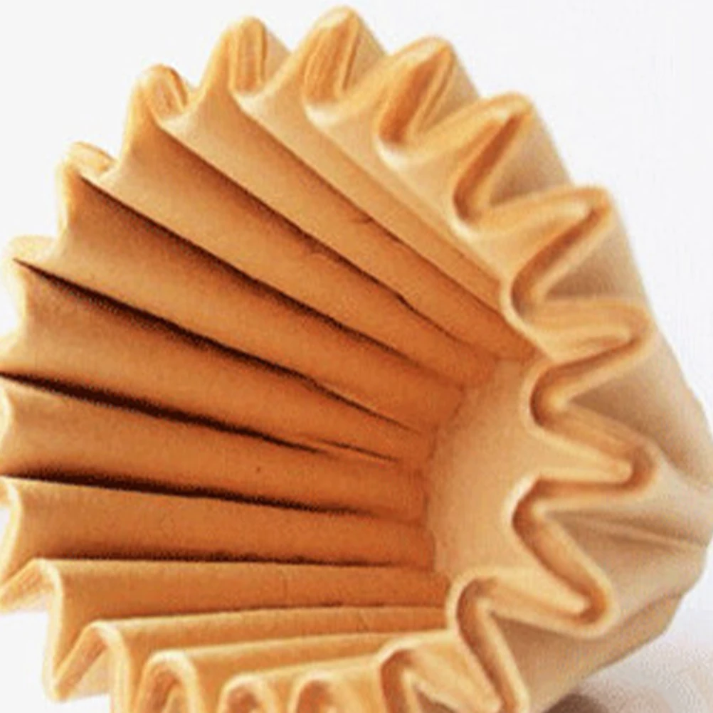 

100pcs Coffee Filters Unbleached Safe Odorless Even Flow Cake Shape V Shaped Cups Home Kitchen Gifts Coffee Lovers