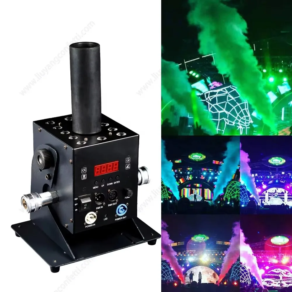 CO2 Gas Column Fog Smoke Machine Stage Effect Performanc Equipment DMX LED Smoke Fog Machine For Disco Bar Nightclub Wedding