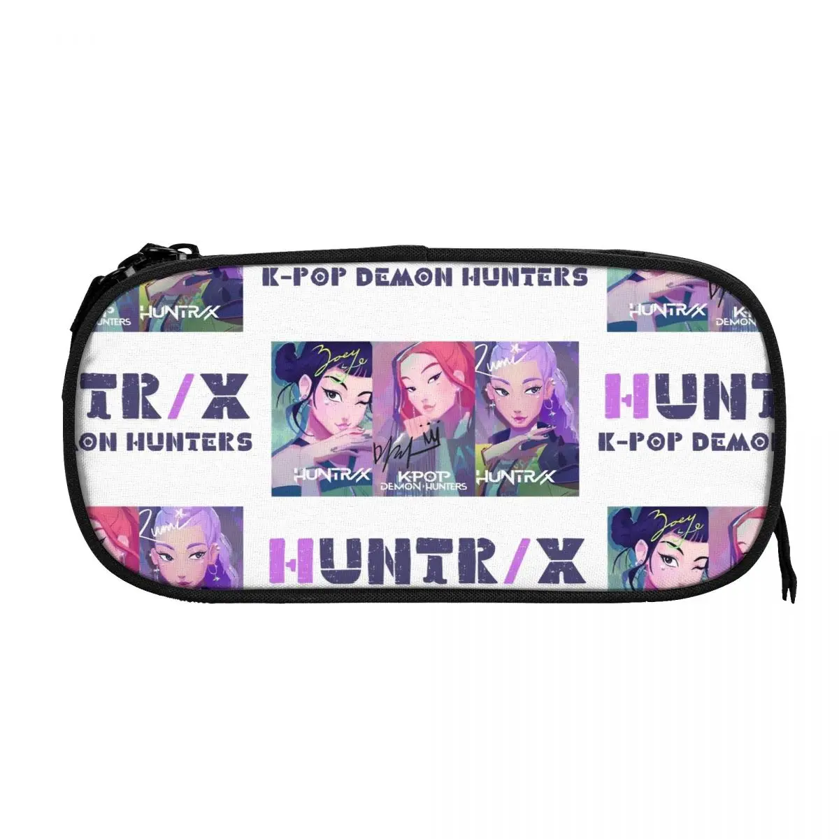 K-POP شيطان الصيادين Huntrix مقلمة حامل قلم أكياس للطلاب تخزين كبير الطلاب مدرسة هدية قلم رصاص الحقيبة