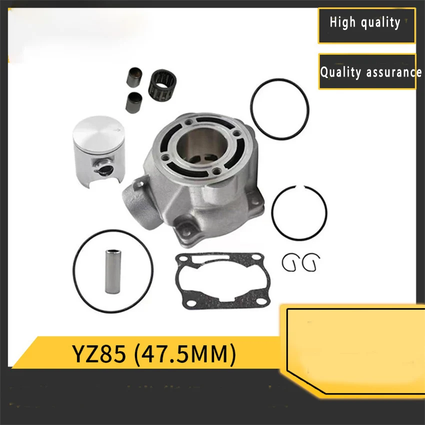 Kit de cilindro de pistón de motocicleta 85CC, diámetro 47,5mm, adecuado para Yamaha YZ85 2002-2018, aluminio