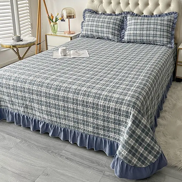 Washed Cotton Bed Cover, Universal Clamped Sheet, Non-slip Bedspread, Mattress Protective Cover, Korean Style, Four Seasons