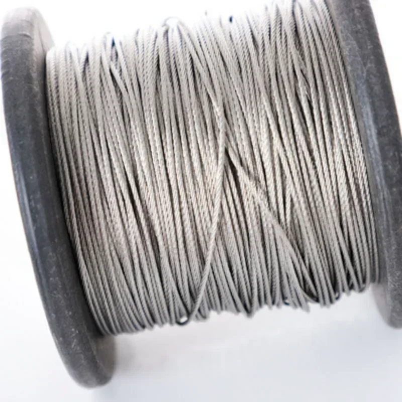 50 meters 0.5-3mm PVC Coated Flexible steel wire Rope Soft Cable Transparent Stainless Steel Clothesline