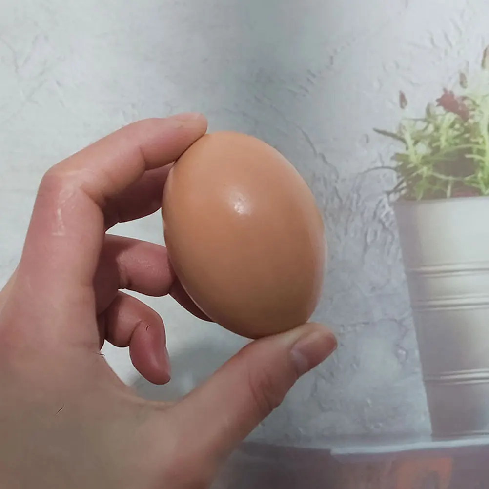 

9 Pcs Fake Eggs Easter Craft Artificial Wooden Diy Painting Chicken Auxiliary Supplies Dummy Realistic