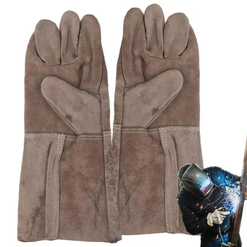 

Heat Resistant Gloves Heat Resistant Gloves For Fireplace Waterproof Leather Forge Welder Gloves For Welding Cutting Gardening