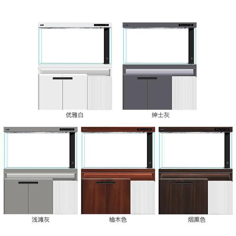 Ecological partition ultra-white large aquarium new floor-to-ceiling home smart fish tank living room glass
