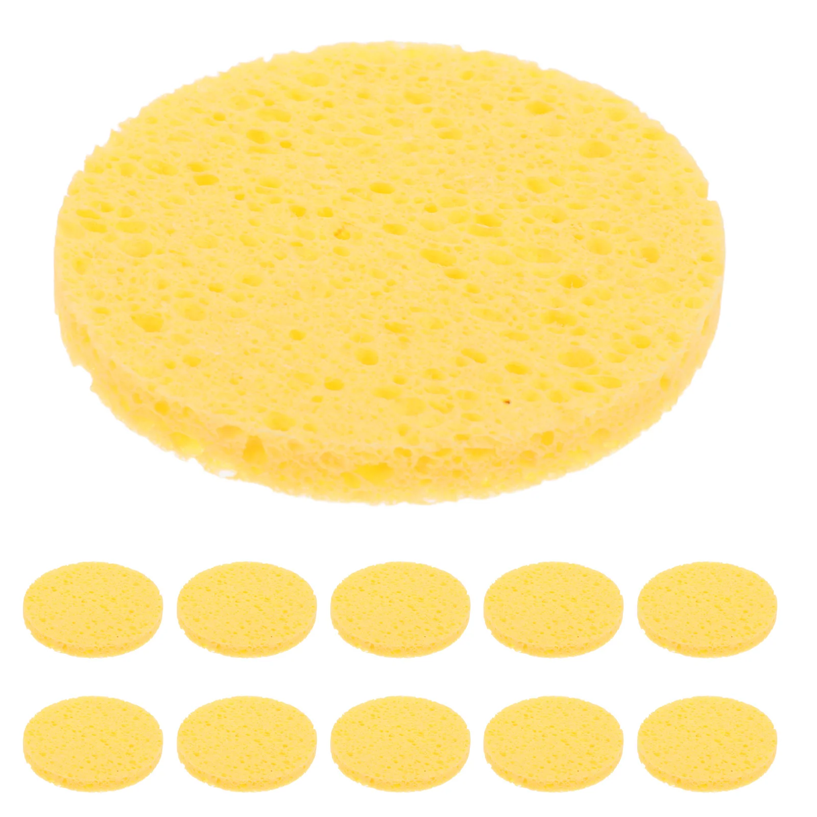 50 قطعة إسفنجة الوجه لب الخشب الطبيعي لينة السليلوز المضغوط للتنظيف العميق إزالة ماكياج العناية بالبشرة تنظيف الوجه الإسفنج #3