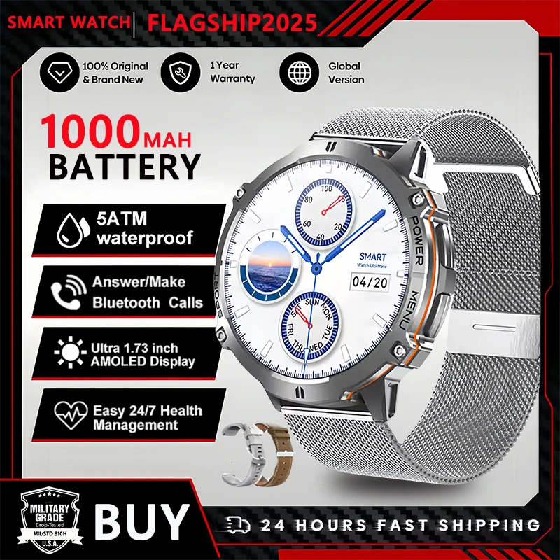 2025 Original TANK T3 Ultra GPS Smart Watch  5ATM Waterproof Smartwatch HD AMOLED 1000mAh Fitness T-Rex 3 Electronic Watches Men