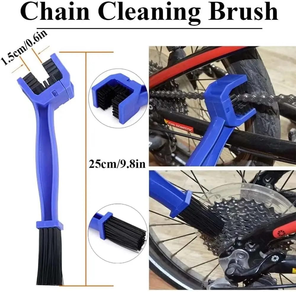 

4 Pack Bike Chain Cleaner Kit, Portable Chain Scrubber & Brush Tool Set for Bicycle Cleaning Maintenance