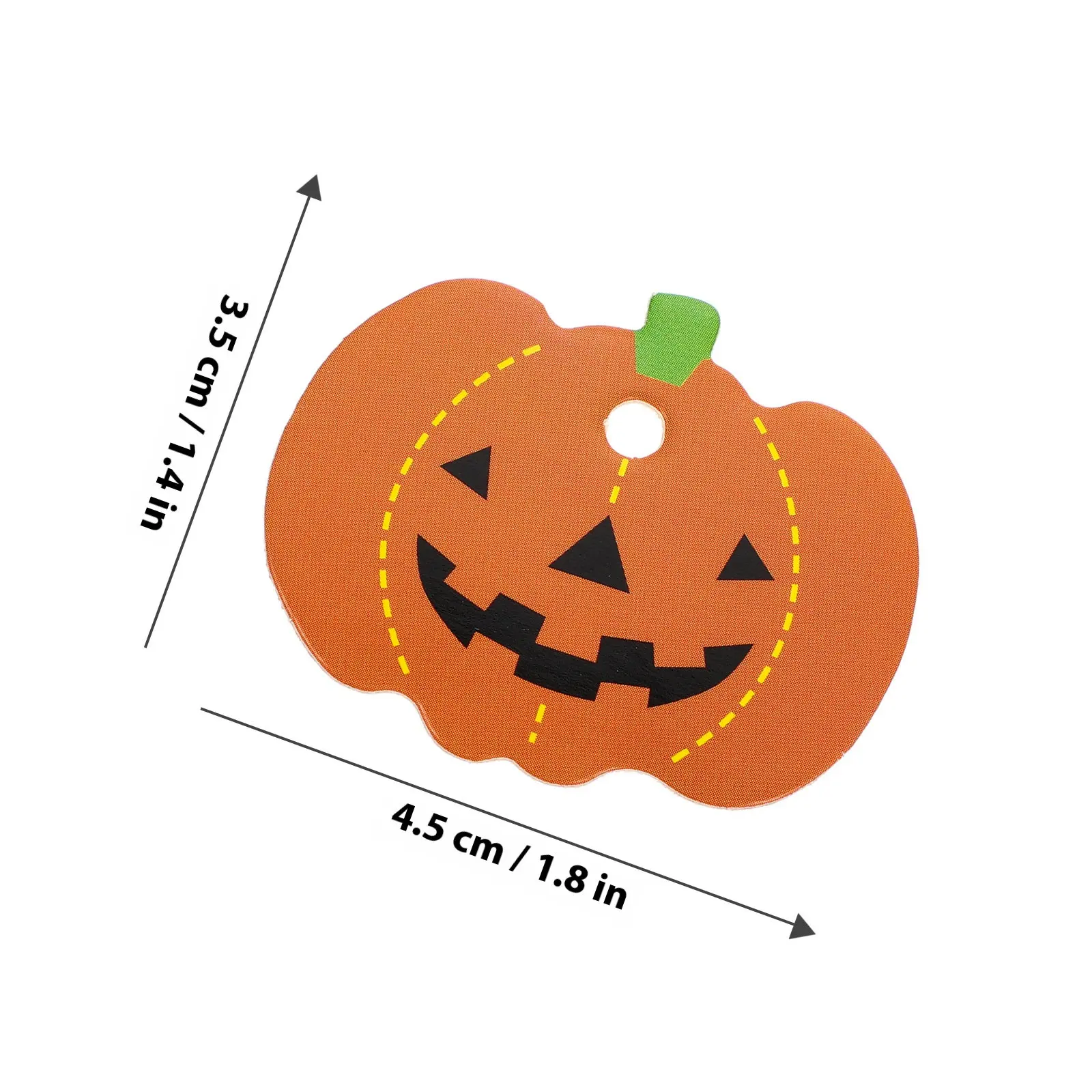 100Pcs Pumpkin Label Hanging Tags Halloween Gift Tags Paper Material Lightweight Compact Size for Candy Cookie Decor