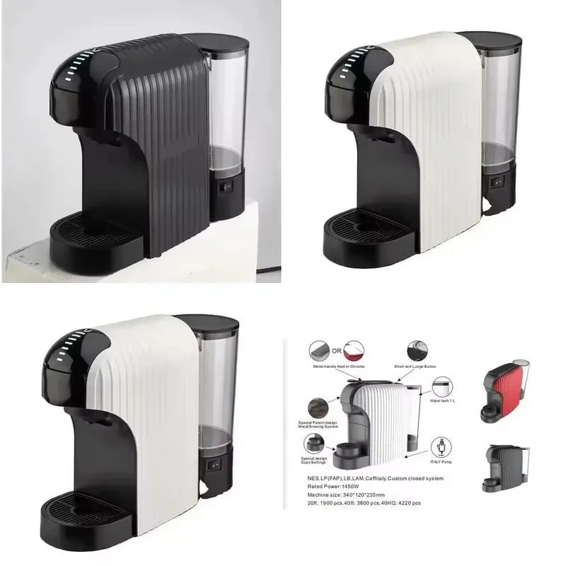Commercial Espresso Machine Professional Smart Coffee Maker Compatible with Various Capsules