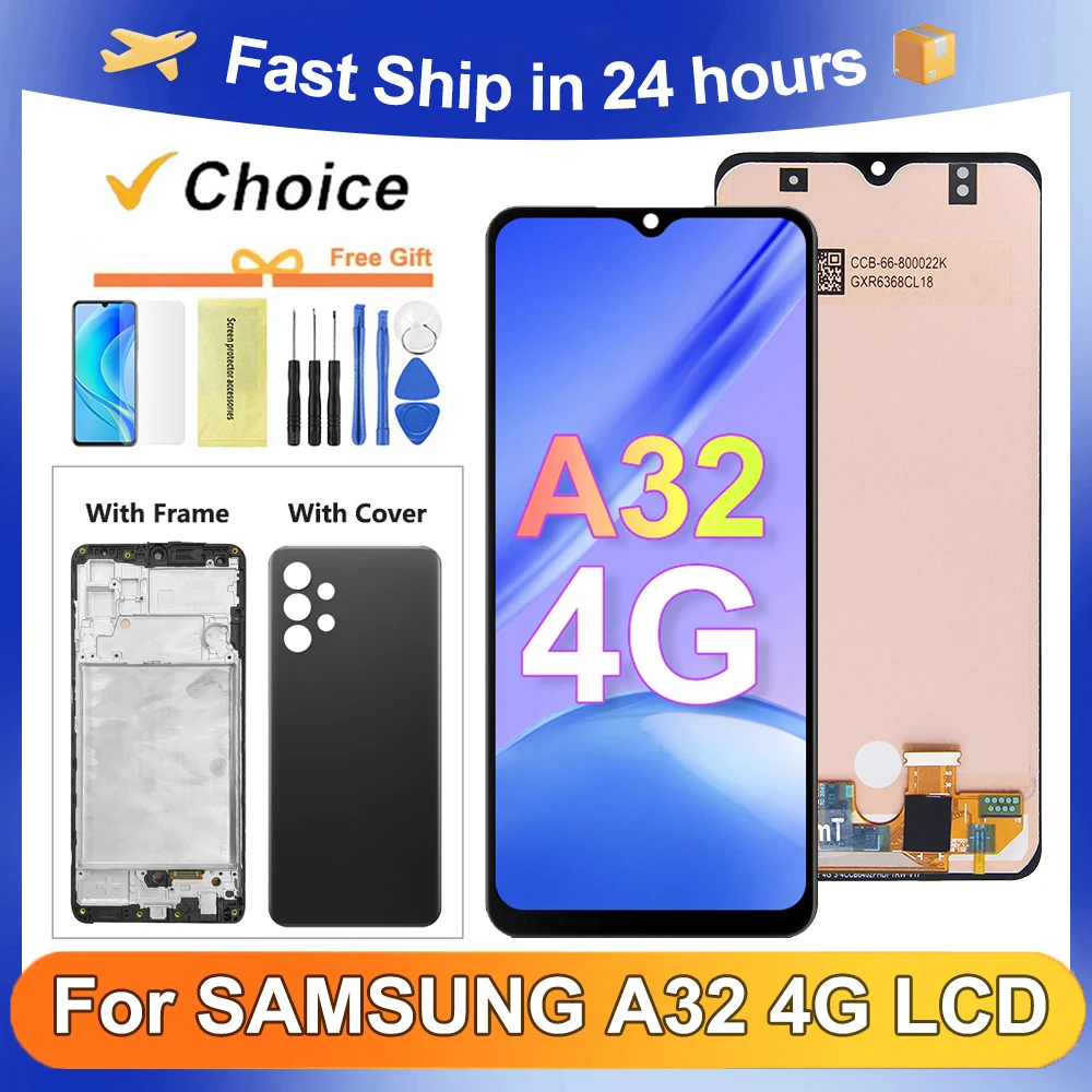 Para Samsung A32 4G probado A325 A325F A325F/DS A325M A325N pantalla LCD reemplazo del ensamblaje del digitalizador de pantalla táctil