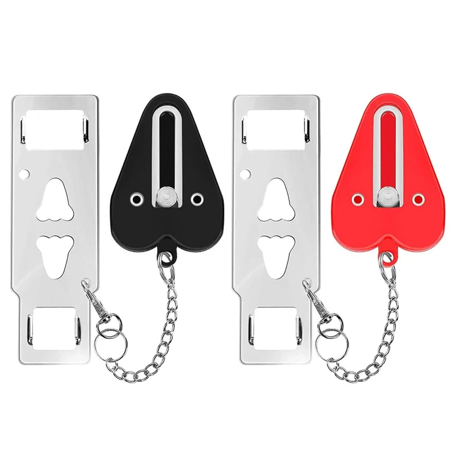 

2Pcs Portable Travel Door Lock Home Hotel Apartment Security Lock Anti Theft Security Tool Door Safety Latch Lock