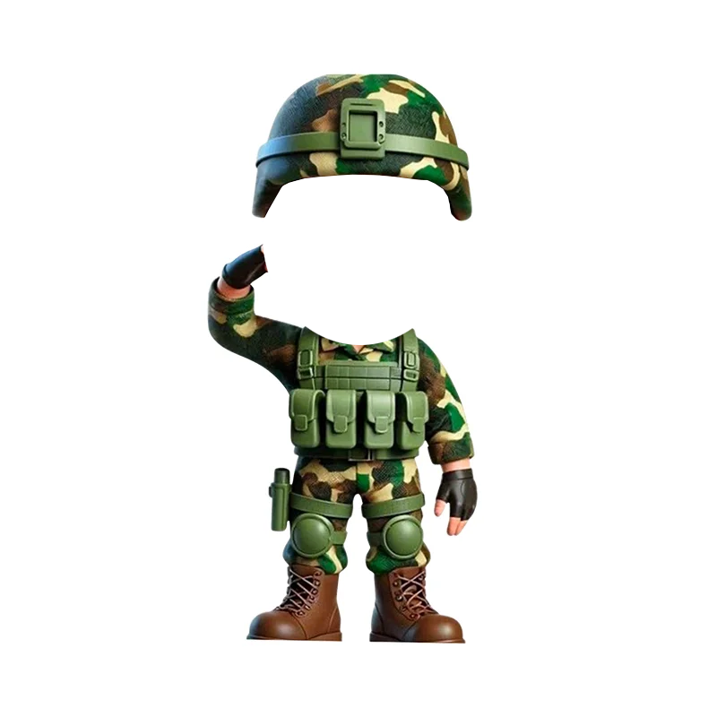 25/50 Stück Individuelle Porträt-Gesichtsaufkleber im Soldaten-Stil für Erwachsene und Kinder, Geburtstags-Spaß, Selbstklebende Cartoon-Dekorationen – Detail 7