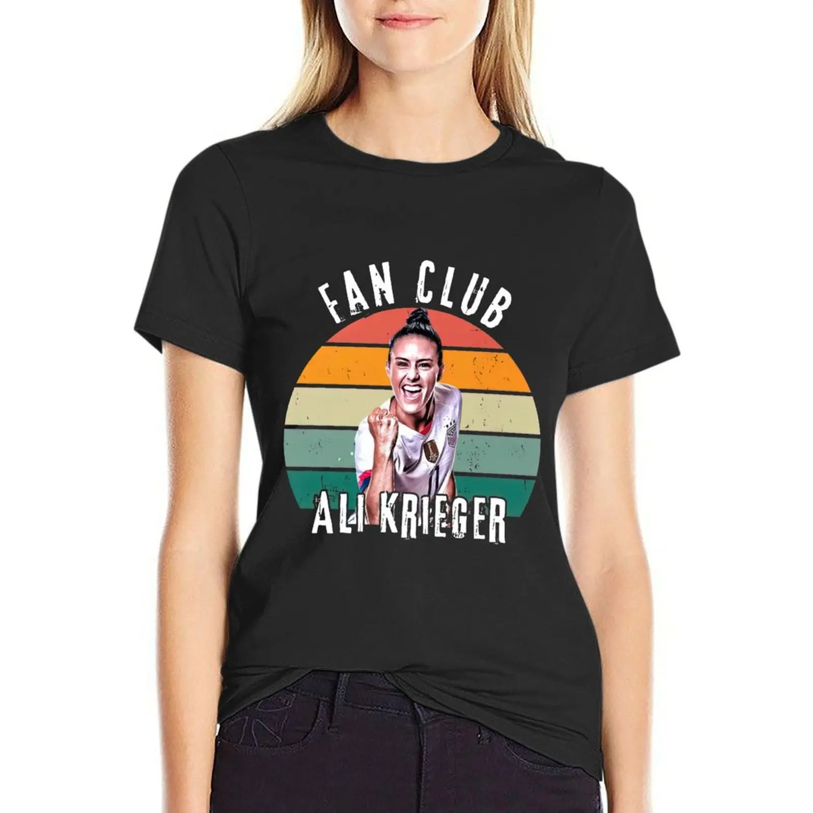 

Ali Krieger Fan Club Posters and Art vintage T-Shirt aesthetic clothes animal prinfor summer clothes tees Woman clothing