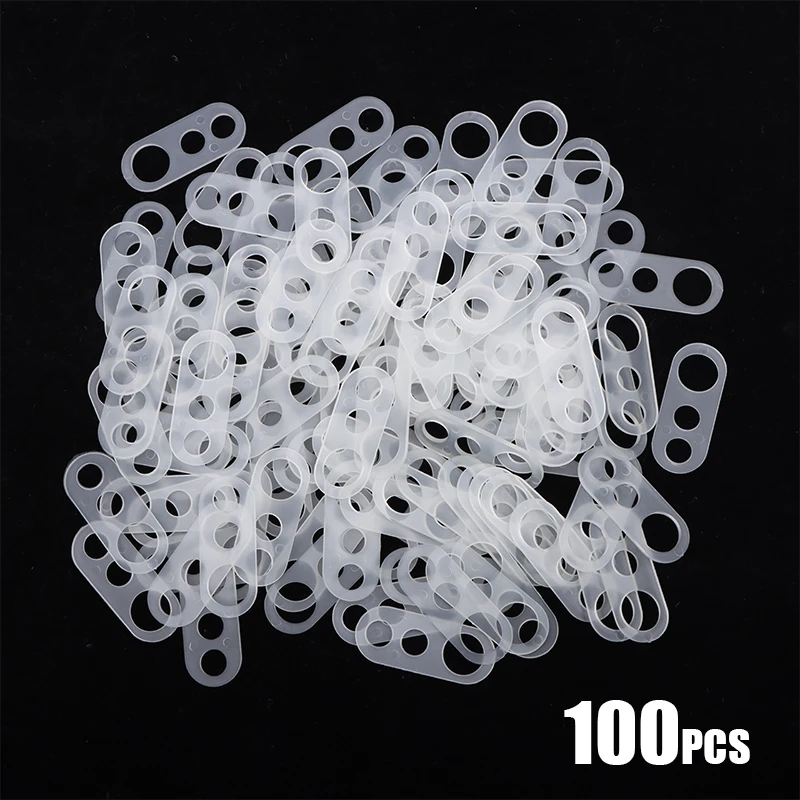 100PCS High Quality 3 Holes Plastic Strain Reliefs Cord Grip Threading Hook To Fix Lamp Cord For Ceiling Light Fixture Replace