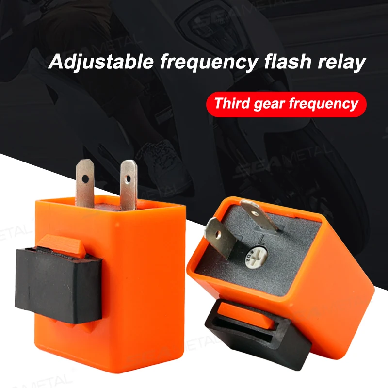 BLALION 2 Pin LED Flasher Relay 12V Adjustable Frequency Turn Signals Blinker Indicator Relays For Moto Motorbike Accessories
